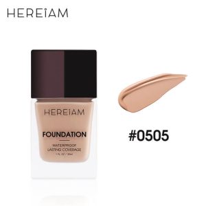hereiam waterproof lasting coverage foundation(caramel)