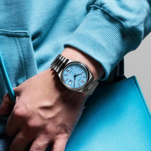 citizen tsuyosa men's blue rainbow dial watch