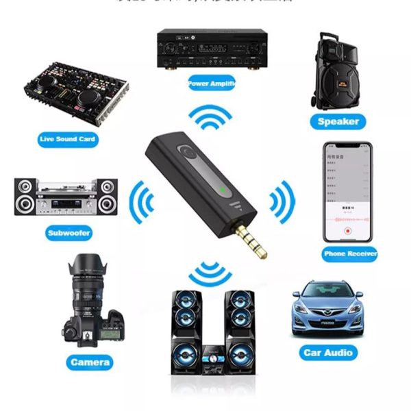 k35 wireless collar microphone for vlogging interview live streaming youtube compatible with bt speakers, dslr camera
