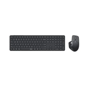 rapoo 9560m multi mode wireless ultra slim keyboard & mouse combo – black