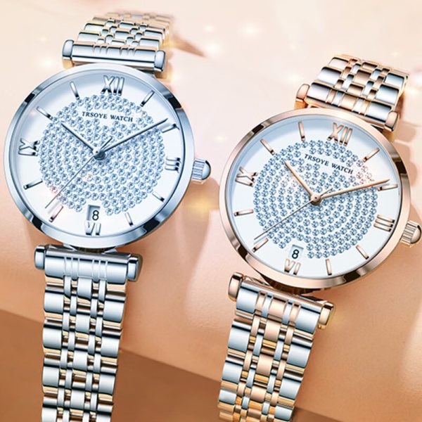 trsoye women ladice chain watch (silver)