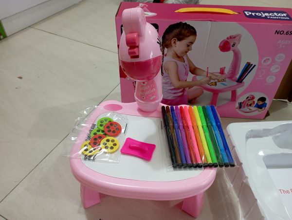 little hands drawing projector table for kids, trace and draw projector toy with light