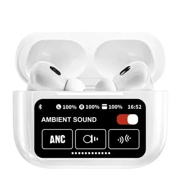 anc earbuds touch screen display ( black )