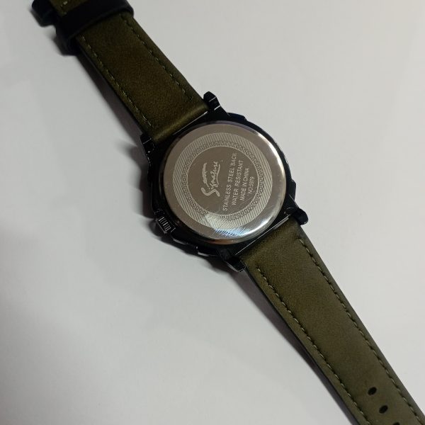 signature trendy men watch (olive )