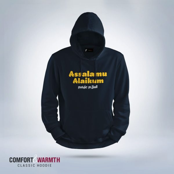 assalamu alaikum islamic hoodie (navy blue)