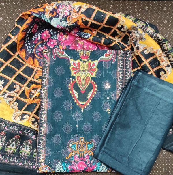anaya hoor rigging digital printed cotton 3 piece