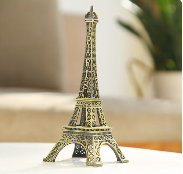 world map 3d rotating glove decoration bronze color & eiffel tower metal showpiece decoration gift
