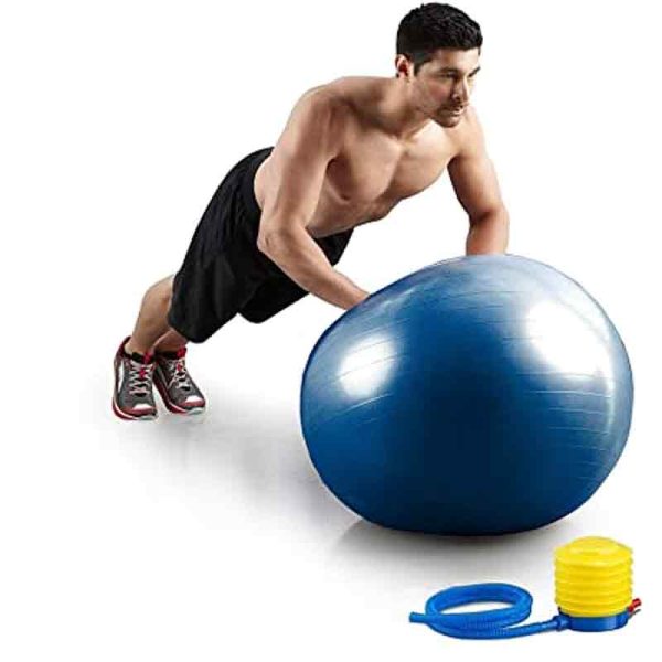 fitness gym ball balance ball 70cm yoga therapy ball with pumper multicolor