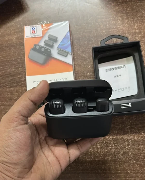 j13 wireless microphone with charging case for type c