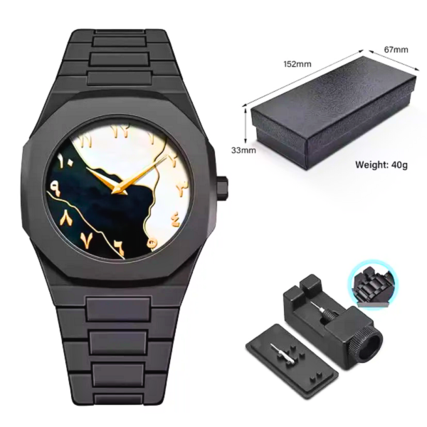 aura watch 2025 new arabic aura watch black modern creative design ( black)