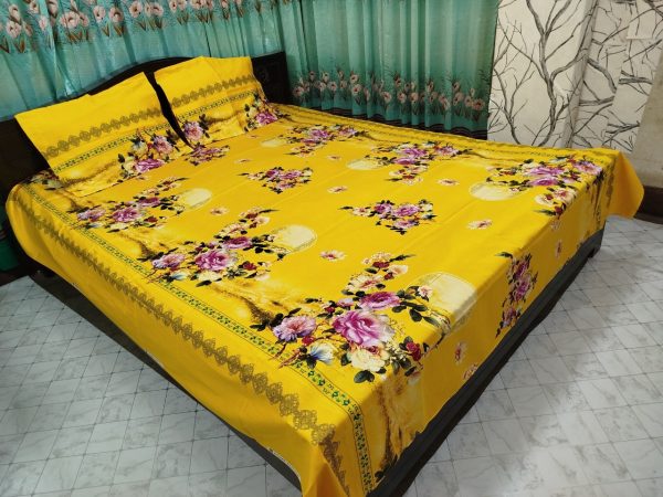 king size full cotton fabric panel bedsheet