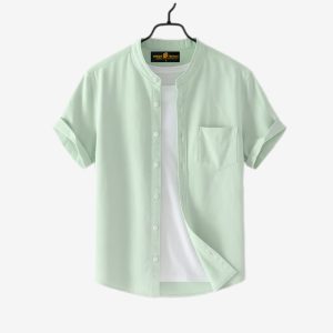 fashionable half sleeve shirt for men (mint)