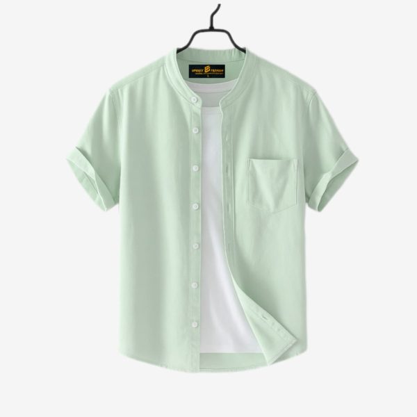 fashionable half sleeve shirt for men (mint)