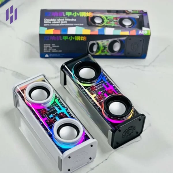 v8 transparent mechanical tws subwoofer wireless bluetooth speaker