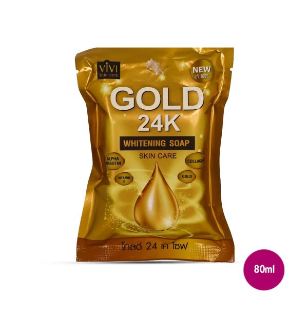 gold 24k whitening soap skin care