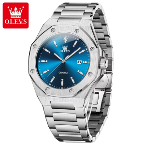 olevs 3613 luxury business watch for man sport stainless steel men watch luminous date watches quartz clock reloj