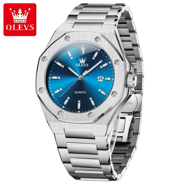 olevs 3613 luxury business watch for man sport stainless steel men watch luminous date watches quartz clock reloj