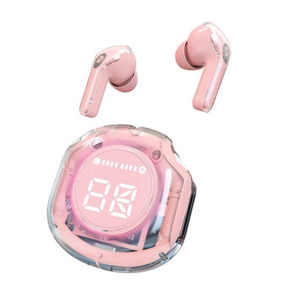 ultrapods pro true wireless earbuds with display transparent design, bluetooth 5.3