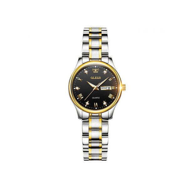 olevs 5563 – silver women (black dial)