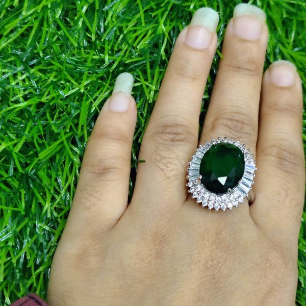 imperial violet crystal statement ring