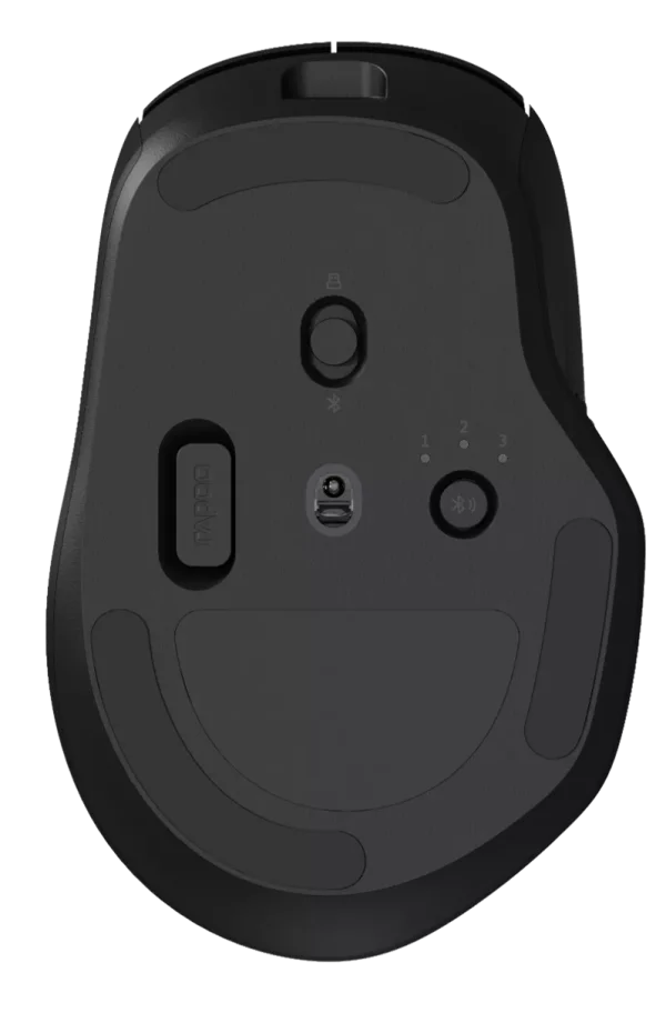rapoo mt560tm multi mode wireless ergonomic mouse – black