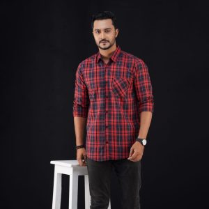 cotton full sleeve check shirt for men's