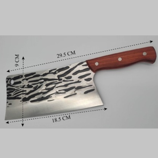 kitchen knife – damascus steel with wooden handle