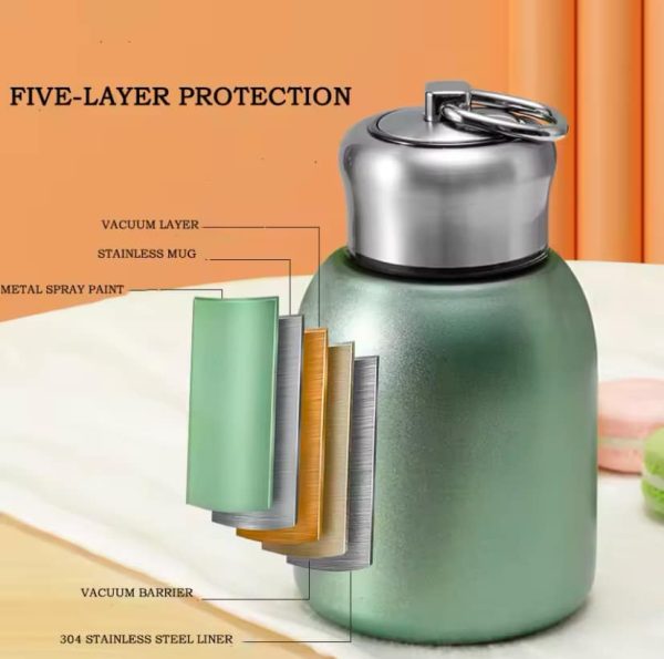 mini vacuum insulated tumbler stainless steel for hot and cold drinks travel 300ml