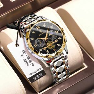 poedagar 996 luxury man luminous chronograph watch for men stainless steel men's quartz watches
