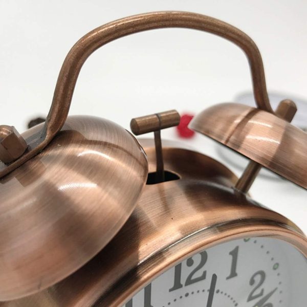 round cooper metal twin bell alarm clock(choto)