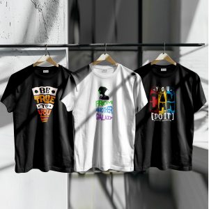 Unique Design Cotton T-Shirt 3-Piece Combo Pack