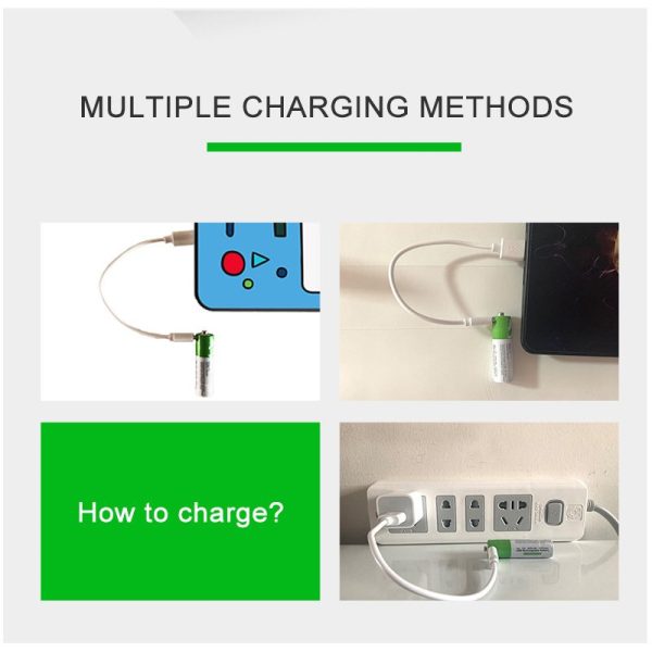 [original] usb type c fast charging rechargeable battery aa 1.5v (4 piece battery)