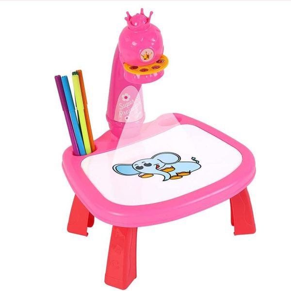 little hands drawing projector table for kids, trace and draw projector toy with light