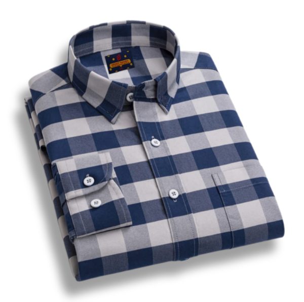 men's long sleeve check shirt