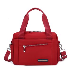 luxury bag waterproof nylon shoulder ladies travel crossbody (red)