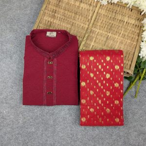 premium couple set (panjabi, jamdani saree)