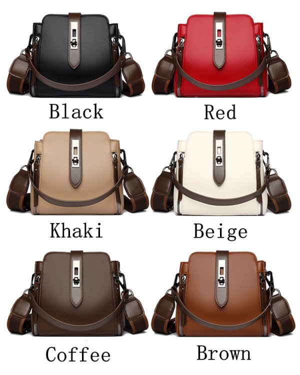 high quality messenger bags for women luxury crossbody shoulder bags female(black)