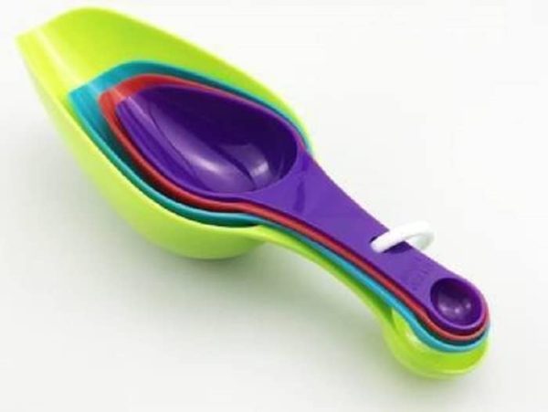 4 pcs plastic double side measuring spoon set