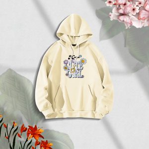 premium comfortable stylish (cute girl off white) ladies winter hoodie