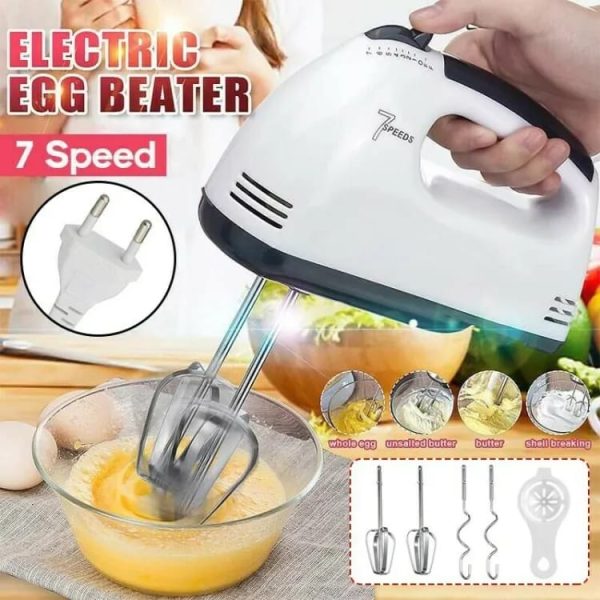 scarlet 7 speed portable high grade hand mixer, egg beater, egg cake/cream mixer 10