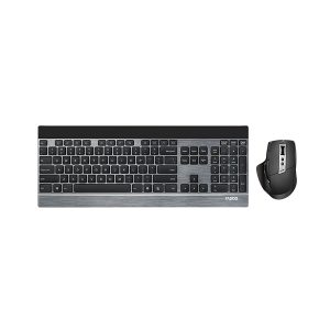 rapoo 9900m multi mode wireless keyboard & mouse combo – black