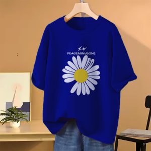 drop shoulder t shirt for women (blue)