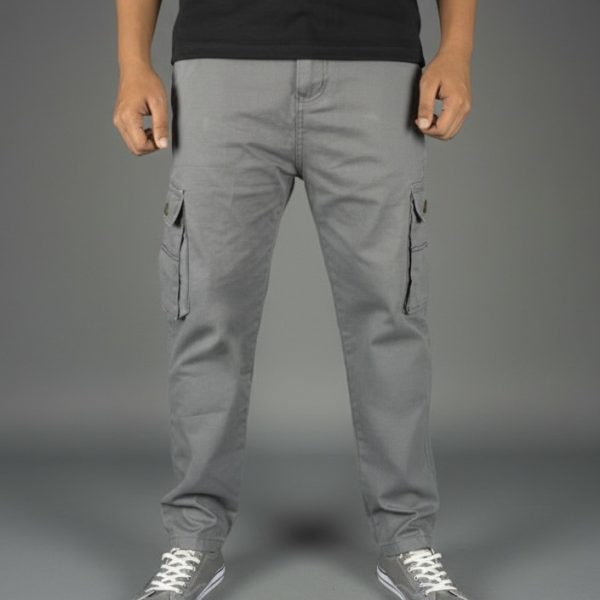 men’s twill 6 pocket pants — slim fit, fashionable design