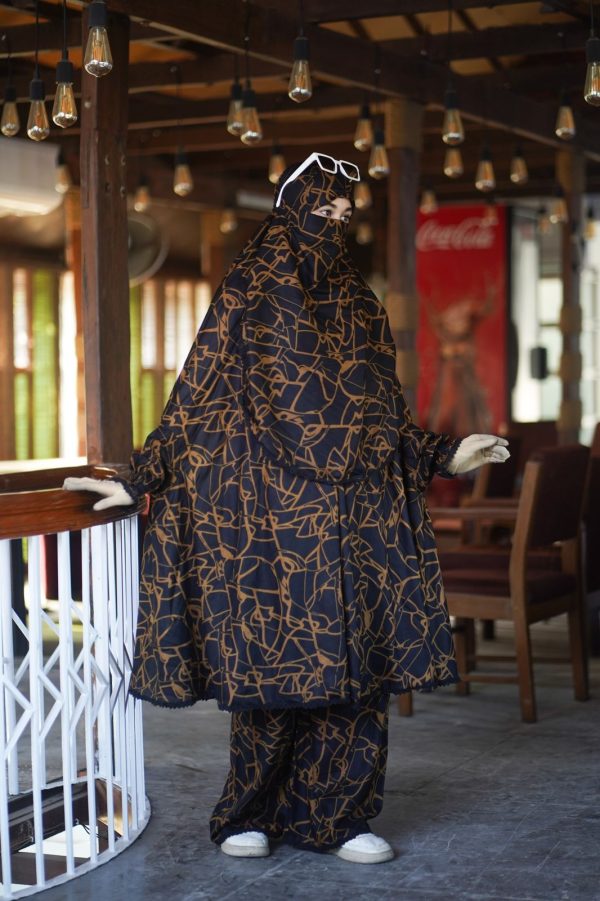 elegant palazzo long khimar set