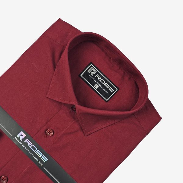 cotton exclusive formal shirt ( light meroon)