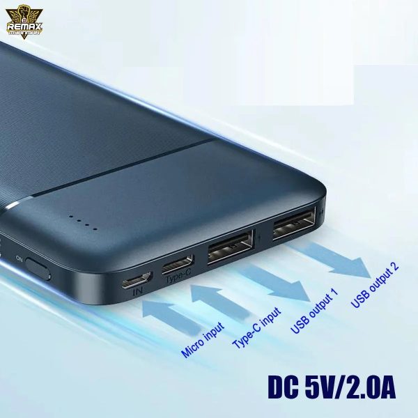 remax rpp 96 lango series dual usb ports 10000mah 2.4 power bank