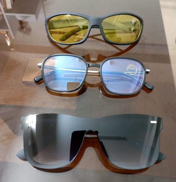 3 glasses combo package stylish white glasses & black glasses & night vision sunglasses 3 in one