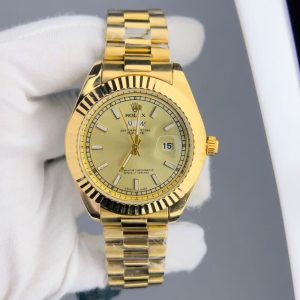 rolex quartz movement stainless steel analog watch for men