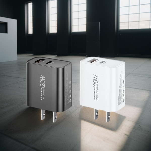 awei pd60 20w fast charging pd power adapter