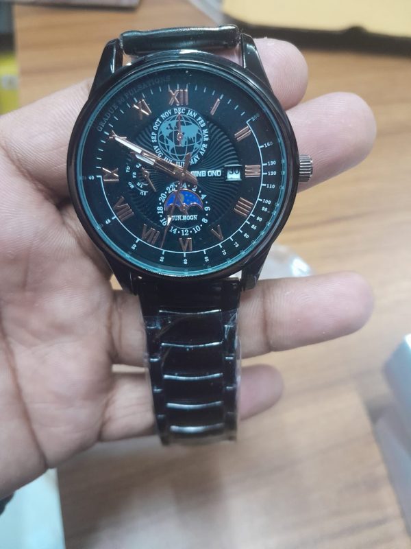 binbond b3982 new style silver men quartz watch authentic stainless steel band date display dials decoration watch